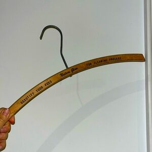 Vintage Wood Fur Coat Hanger